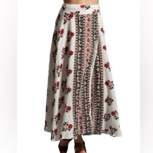 Free People Linen and cotton Cantina skirt
